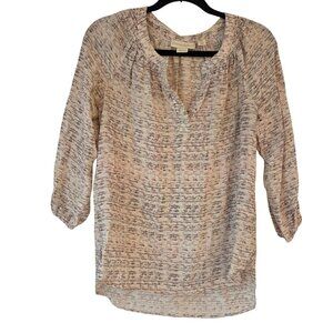 Cynthia Rowley 100% Silk Popover Blouse Top Shirt Lightweight Women's XS